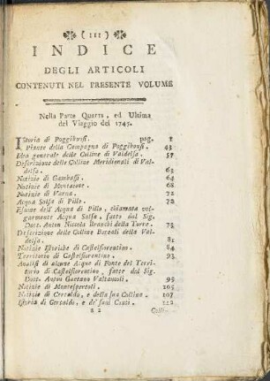 Indice Degli Articoli Contenuti Nel Presente Volume