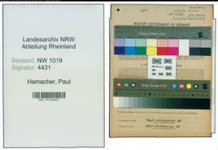 Entnazifizierung Paul Hamacher , geb. 21.02.1912 (Konstrukteur)