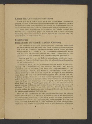 Betriebsräte - Fundamente der demokratischen Ordnung