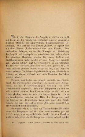 Ueber Fieberbehandlung mit spezieller Berücksichtigung der Wirkung des Antipyrin ... : Inaug.-Diss.