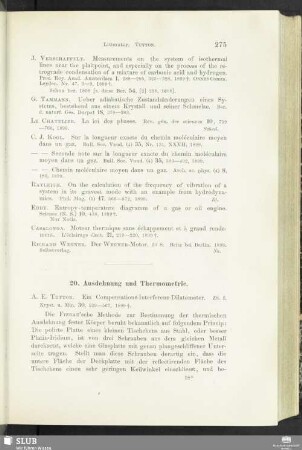 20. Ausdehnung und Thermometrie