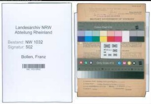 Entnazifizierung Franz Bollen , geb. 19.01.1884 (Landgerichtsdirektor)