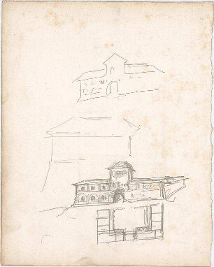 Hildebrand, Adolf von; Neapel (Italien); Zoologische Station - Grundriss, Ansicht, Studien