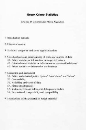 67-88, Greek Crime Statistics