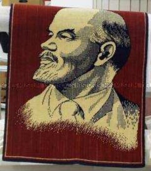Wandteppich mit Porträt von W.I. Lenin