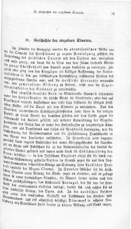 II. Geschichte der einzelnen Staaten