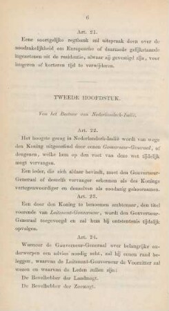 Tweede hoofdstuk. Van het bestuur van Nederlandsch-Indie