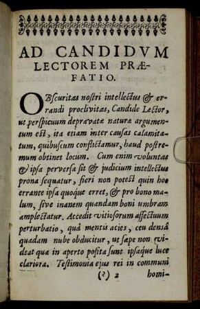 Ad candidum lectorem praefatio