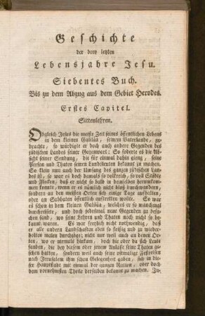 Erstes Capitel. Sittenlehre