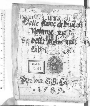 Delle Rime di Diversi Vol. XXI. e delle Spirituali Libro I. - BSB Cod.ital. 251