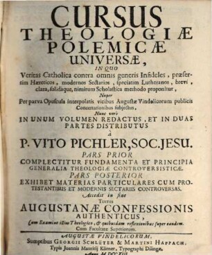 Viti Pichler Cursus theologiae polemicae universae