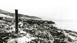 Noworossisk. Ansicht der Stadt nach der Zerstörung durch die faschistischen Truppen
