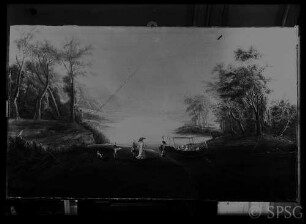 August Wilhelm : Flusslandschaft mit Gondel, GK I 3076.