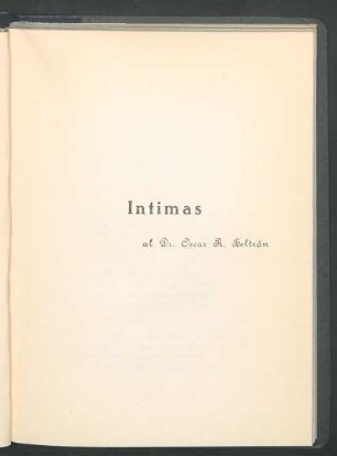 Íntimas
