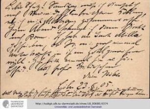 Postkarte vom 23.06.1905