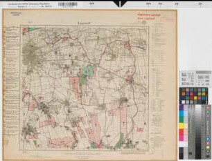 Katasteramt Lippstadt  Kreis Lippstadt, Meßtischblatt Lippstadt 4316, Farbige Einzeichnung mit Namensliste