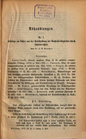 Beiträge zur Erläuterung des deutschen Rechts. 16 = N.F. Jg. 1. 1872