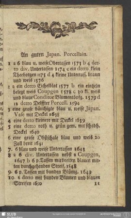 An guten Japan. Porcellain