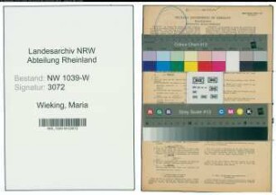 Entnazifizierung Maria Wieking , geb. 27.02.1888 (Lehrerin)