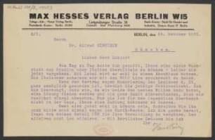 Brief an Alfred Einstein : 15.10.1923