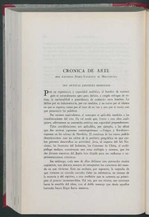 Crónica de arte
