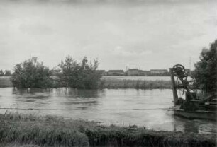 Blick auf Großzschocher 18. Juli, 1 Woche nach Höchststand, Hochwasser Juli 1954