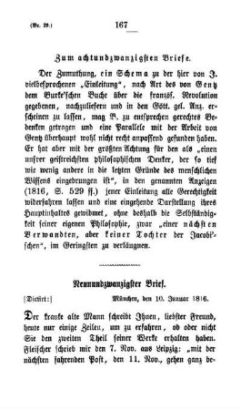 Neunundzwanzigster Brief.