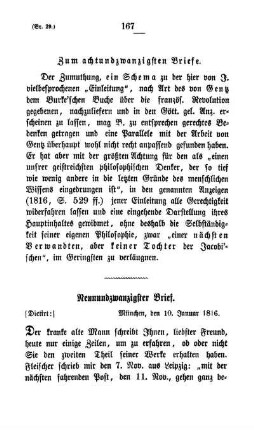 Neunundzwanzigster Brief.