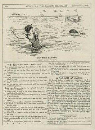 War-time bathing. "Help! Mines!! Help!!!"