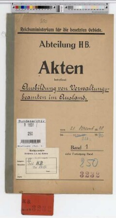 Ausbildung von Verwaltungsbeamten im Ausland