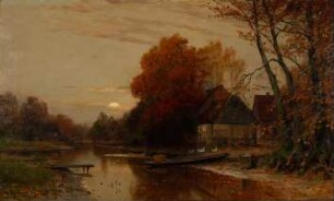 Walter Moras - Spreewald im Mondschein