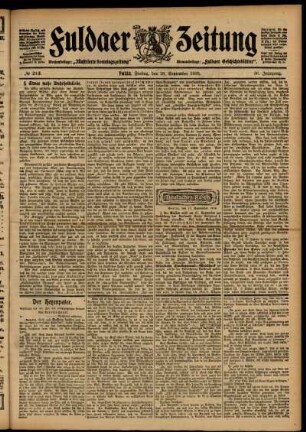 Ausgabe vom Freitag, den 18. September 1903.