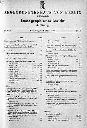 Nr. 16 (81), 1. Oktober 1970