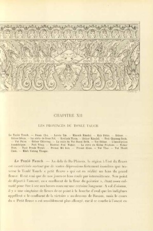 Chapitre XII. Les provinces du Tonlé Tauch