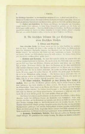 B. Die deutschen Stämme bis zur Entstehung eines Deutschen Reiches