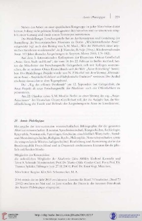 21. Année Philologique