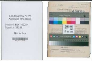Entnazifizierung Arthur Nix , geb. 06.02.1898 (Polizist)
