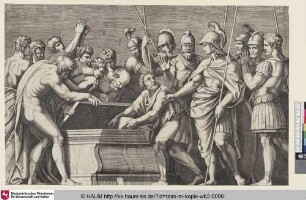 [Alexandre faisant serrer les livres d'Homère; Alexander Preserving The Works of Homer; Alexander bewahrt die Arbeiten des Homer]