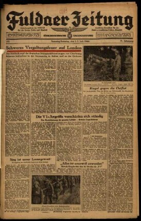 Ausgabe vom Samstag, den 01. Juli 1944.