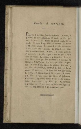 Fautes à corriger.