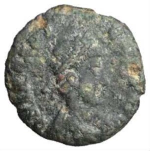 Fundmünze, Aes 4, Follis, 388 - 393 n. Chr.