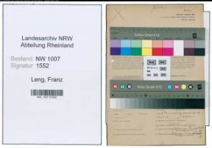 Entnazifizierung Franz Leng , geb. 05.12.1905 (Vorarbeiter)
