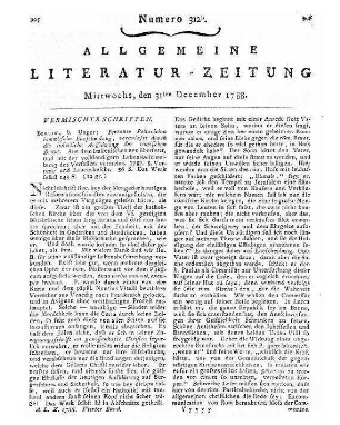 Monatsregister vom December 1788