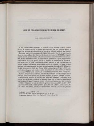 Azione Del Percloruro Di Fosforo Sull' Aldeide Biclorurata