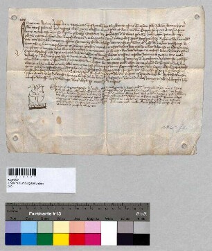 Propst Ulrich [III.] von Baumburg überträgt mit Zustimmung des Dechants Philipp Toerringer und des Kapitels dem abwesenden Kaspar Ebenhauser die Vikarie in Sitzendorf und investiert Ebenhausers Stellvertreter Wolfgang von Traunstein.; S: Propst Ulrich [III.] von Baumburg