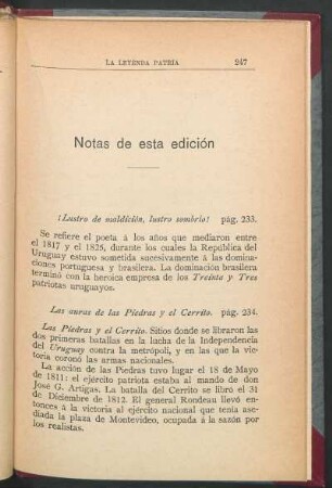 Notas de esta edición
