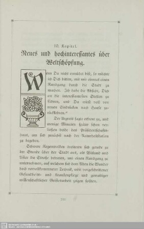 10. Neues und hochinteressantes über Weltschöpfung.