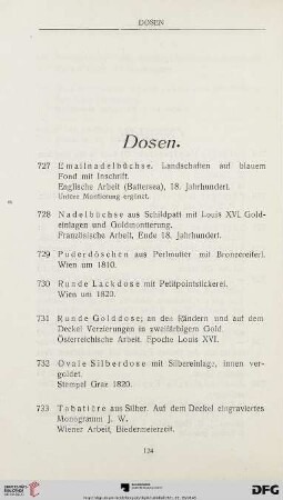 Dosen (Nr. 727-763)