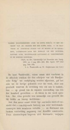 Nadere bijzonderheden over de Kotta Mara's ...