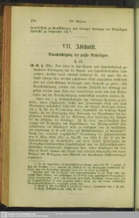 VII. Abschnitt. Benachrichtigung des passiv Betheiligten